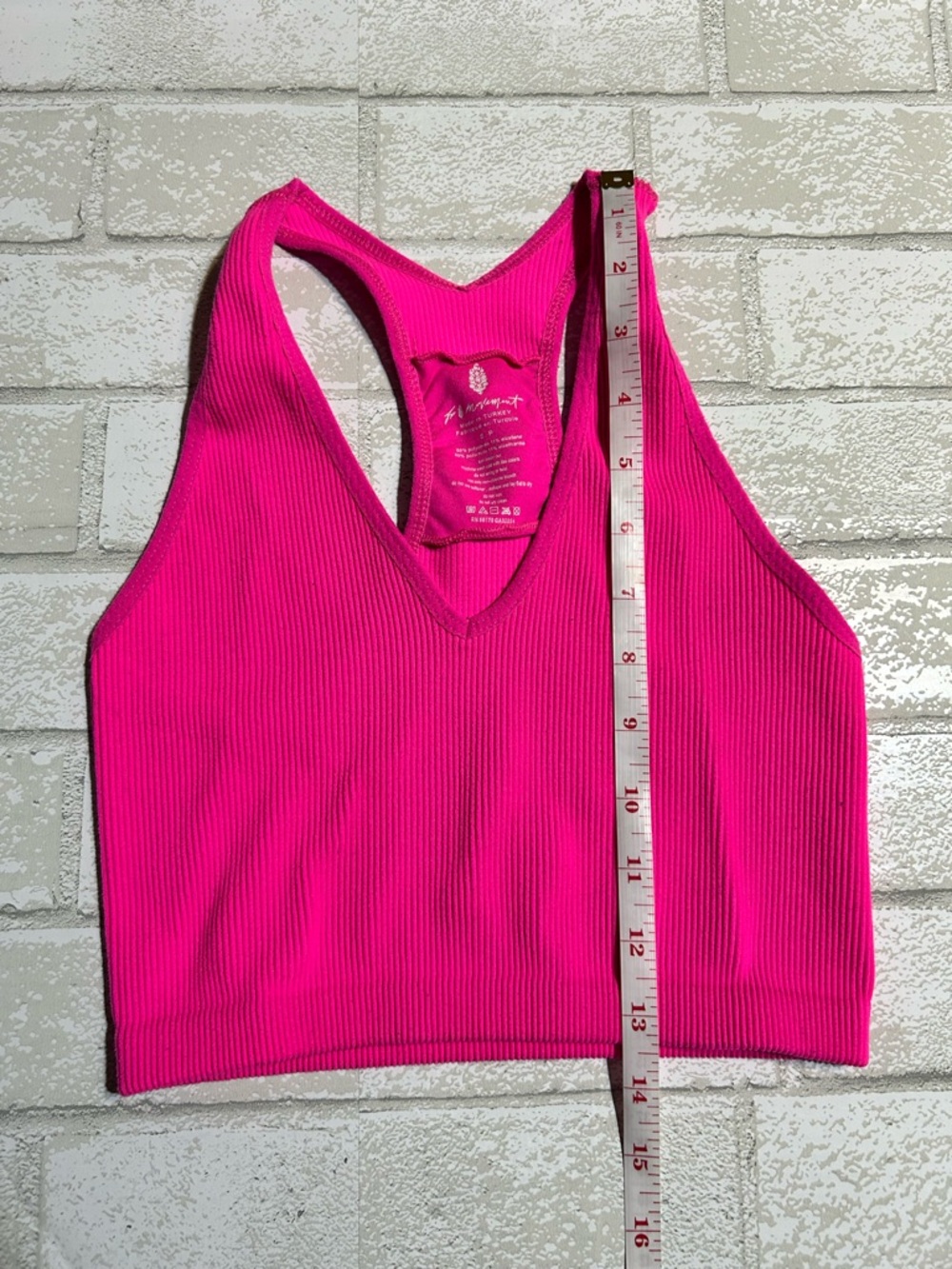 Free People Hot Pink Ribbed Racerback Tank - Picture 5 of 5